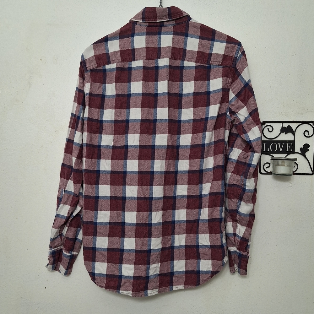 Hollister men's plaid long sleeve button down shirt - Picture 4 of 7